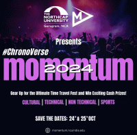 Momentum 2024 Techno-cultural Fest Poster